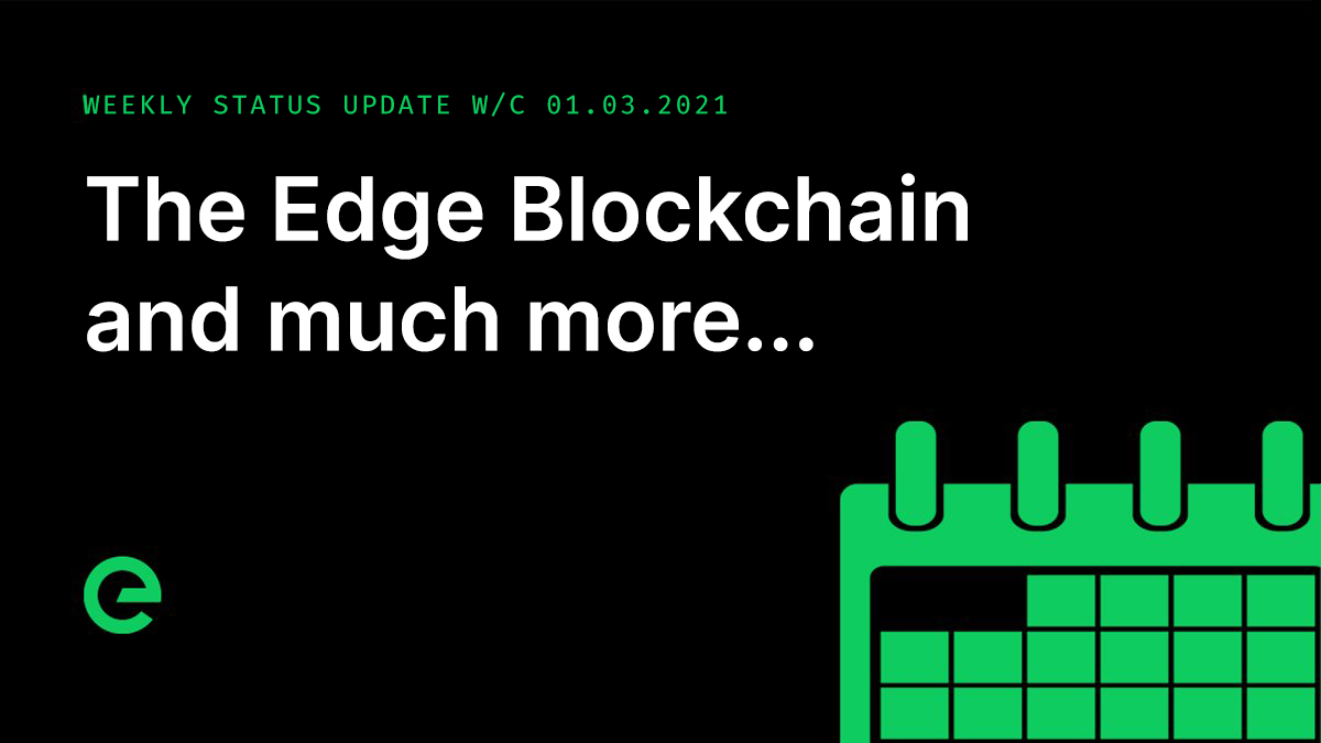 Weekly Update: W/C 01st March, 2021