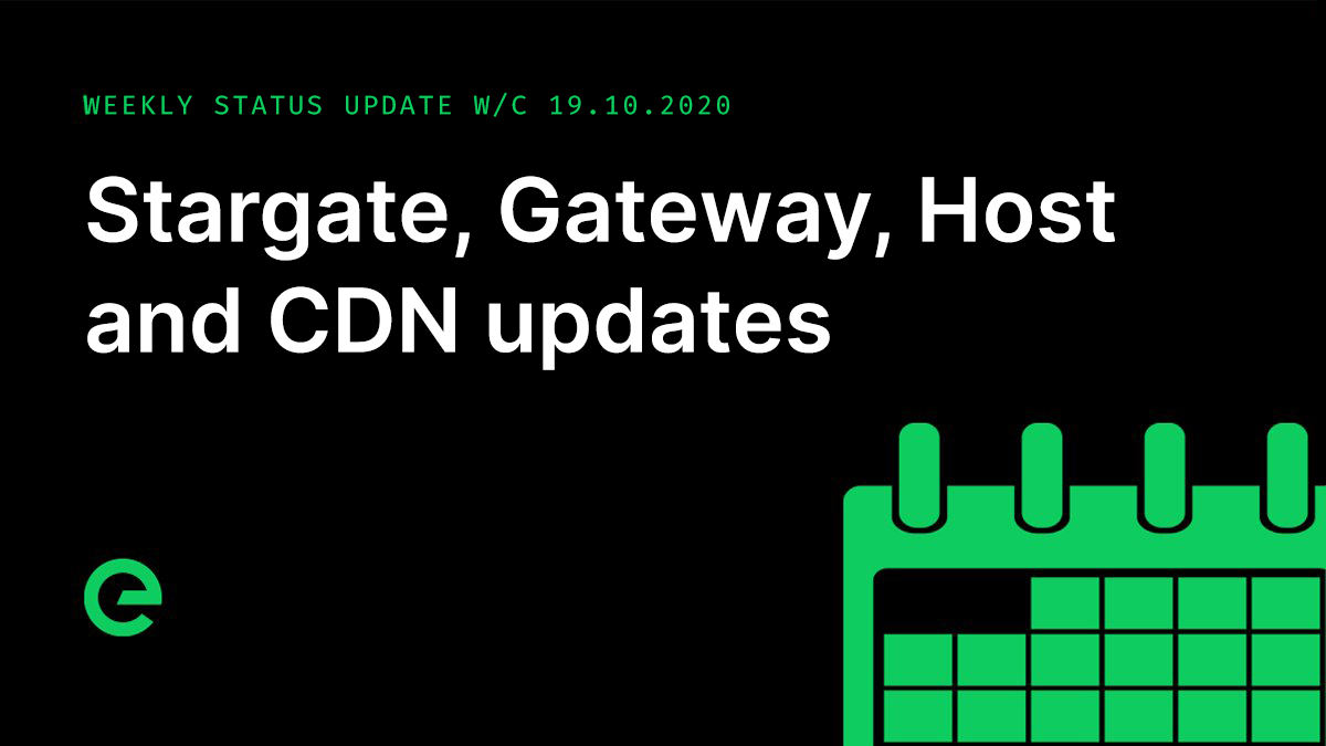 Weekly Update: W/C 19th October, 2020