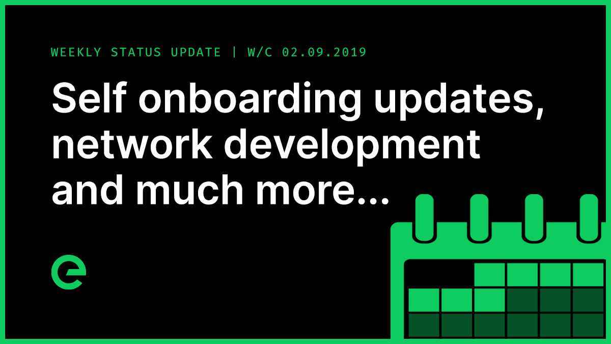 Weekly Update: W/C 02nd September, 2019