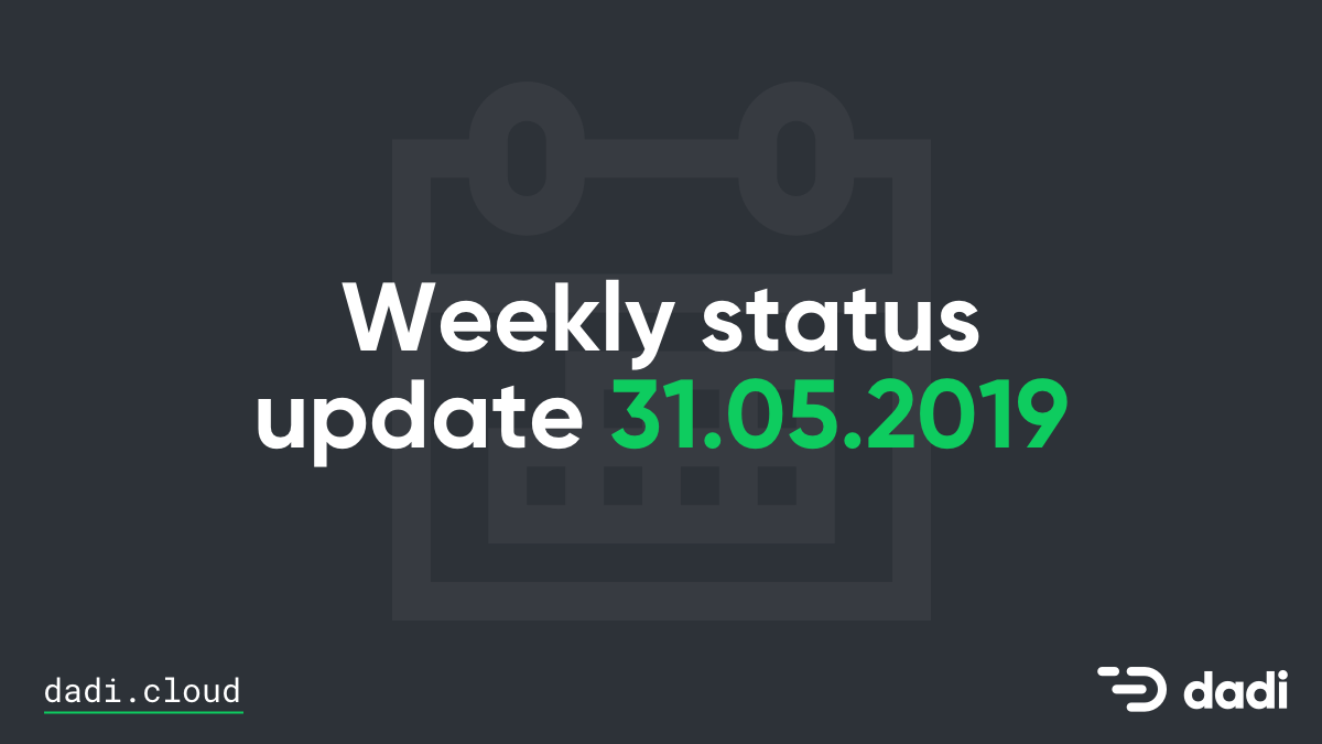 Weekly Update: 31st May, 2019