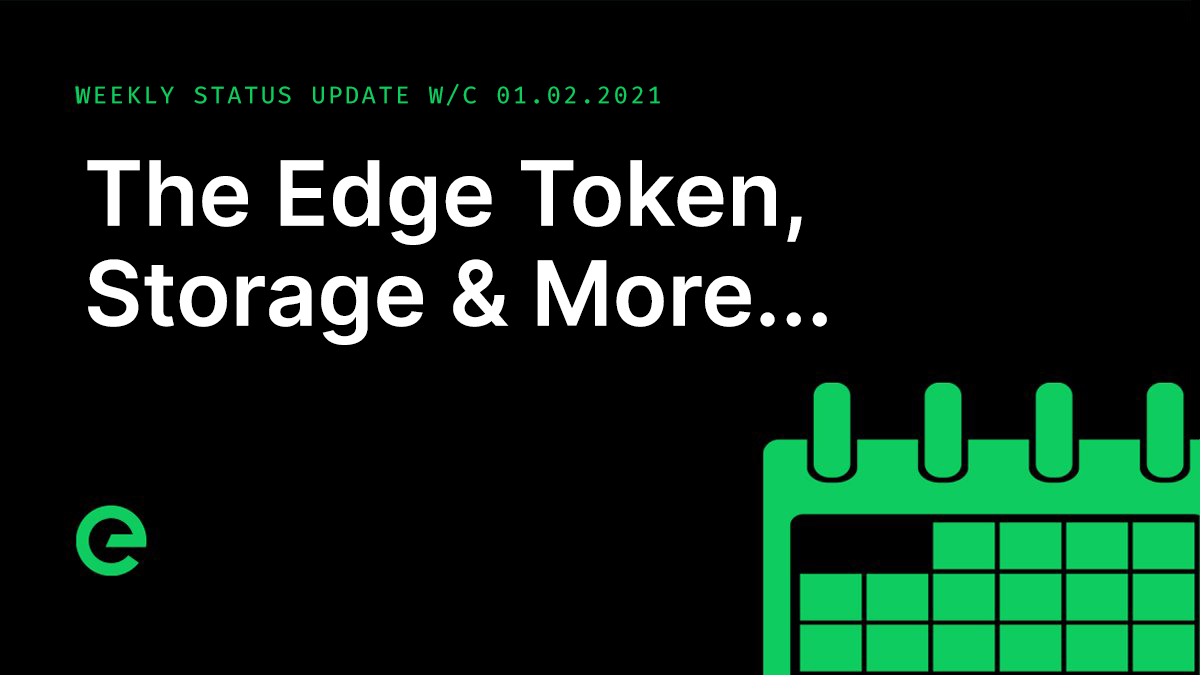 Weekly Update: W/C 01st February, 2021