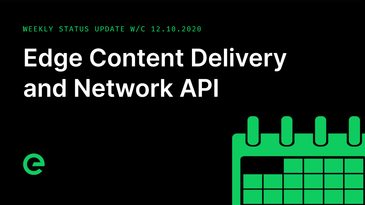 Weekly Update: W/C 12th October, 2020