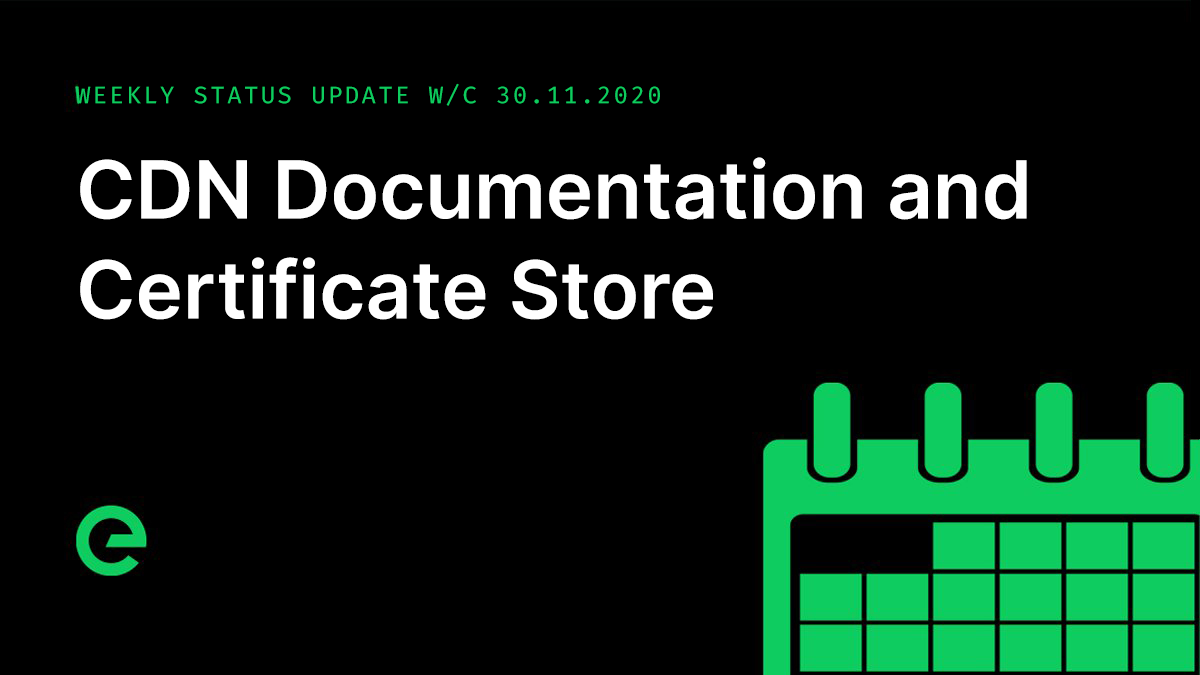 Weekly Update: W/C 07th December, 2020