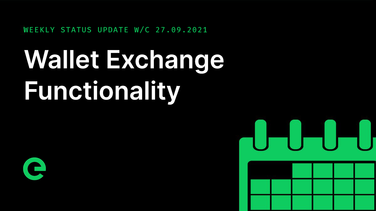 Weekly Update: W/C 27th September, 2021