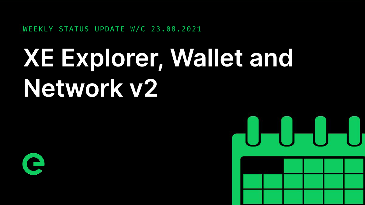 Weekly Update: W/C 23rd August, 2021