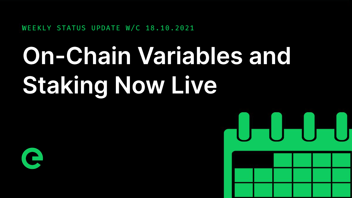 Weekly Update: W/C 18th October, 2021