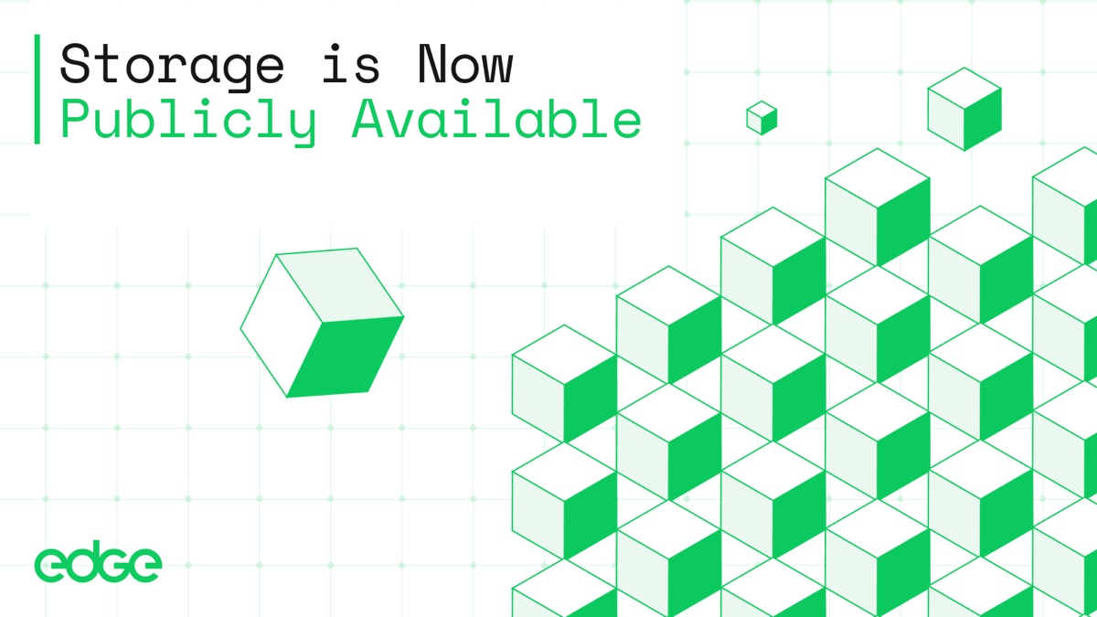 Edge Storage is Now Publicly Available