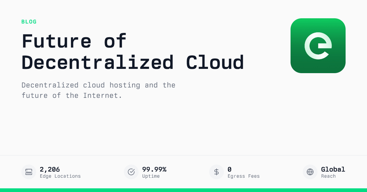 The Future of Internet: Decentralized Cloud Hosting | Edge