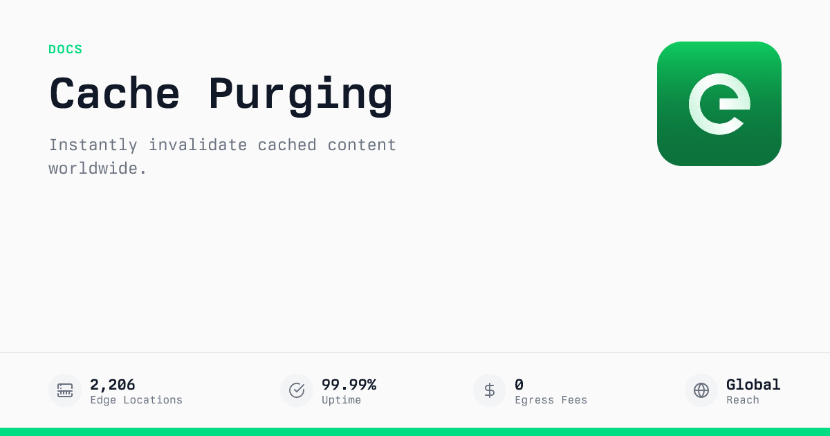 Cache Purging | Edge Documentation