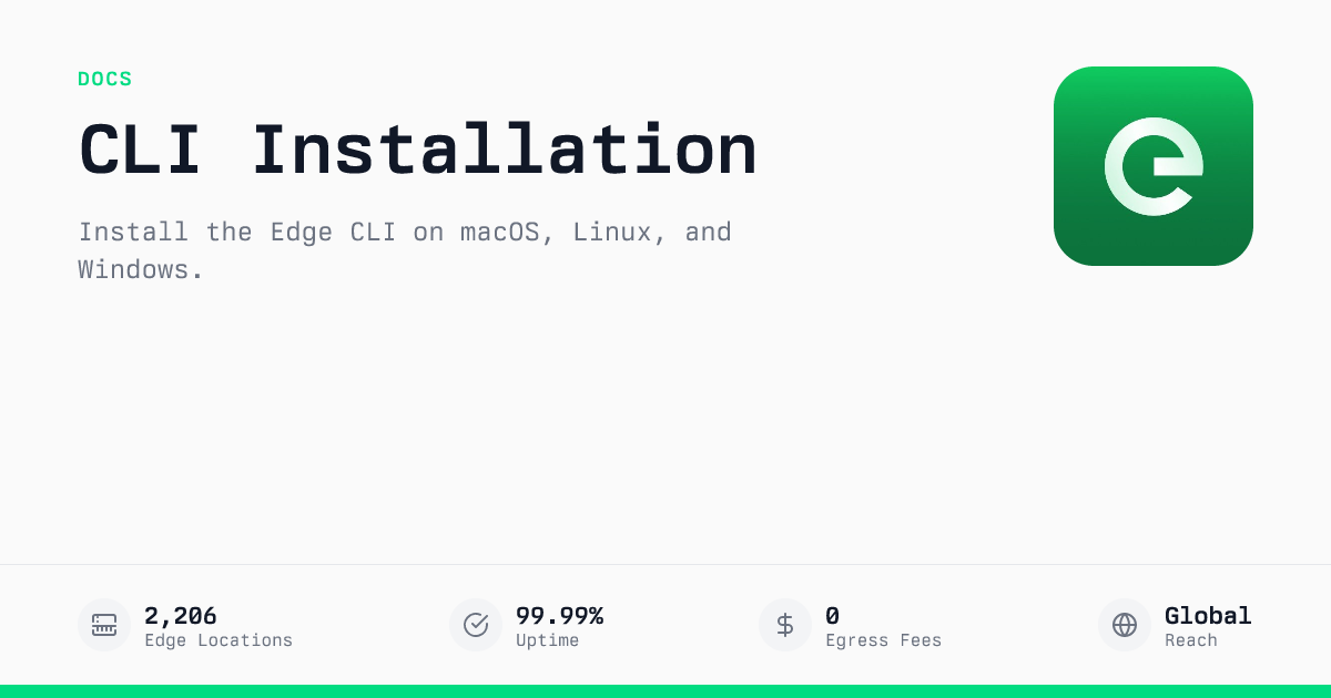 CLI Installation | Edge Documentation