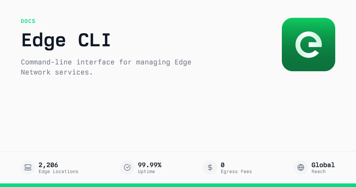Edge CLI | Edge Documentation