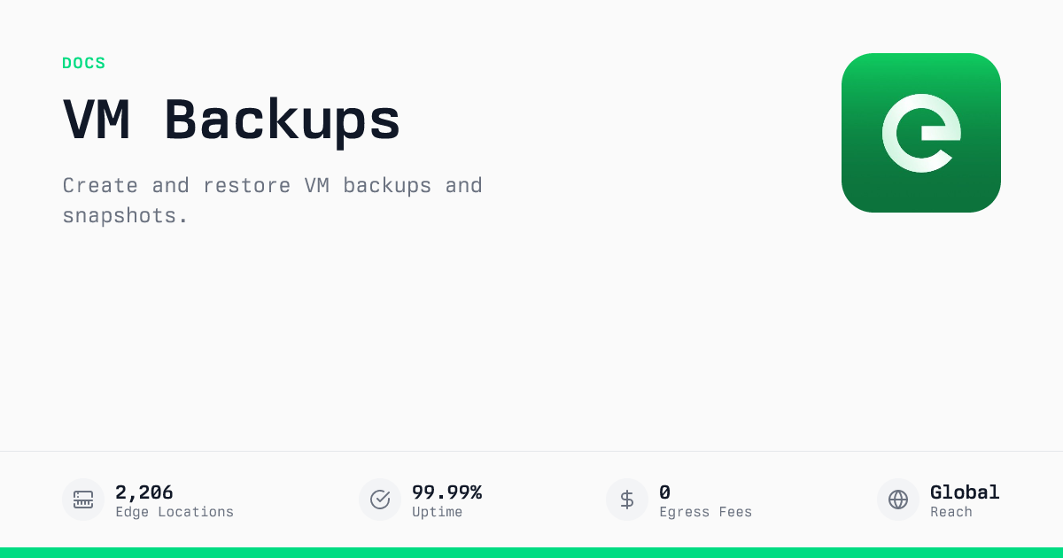Backups | Edge Documentation