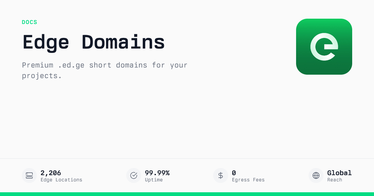 ed.ge Domains | Edge Documentation