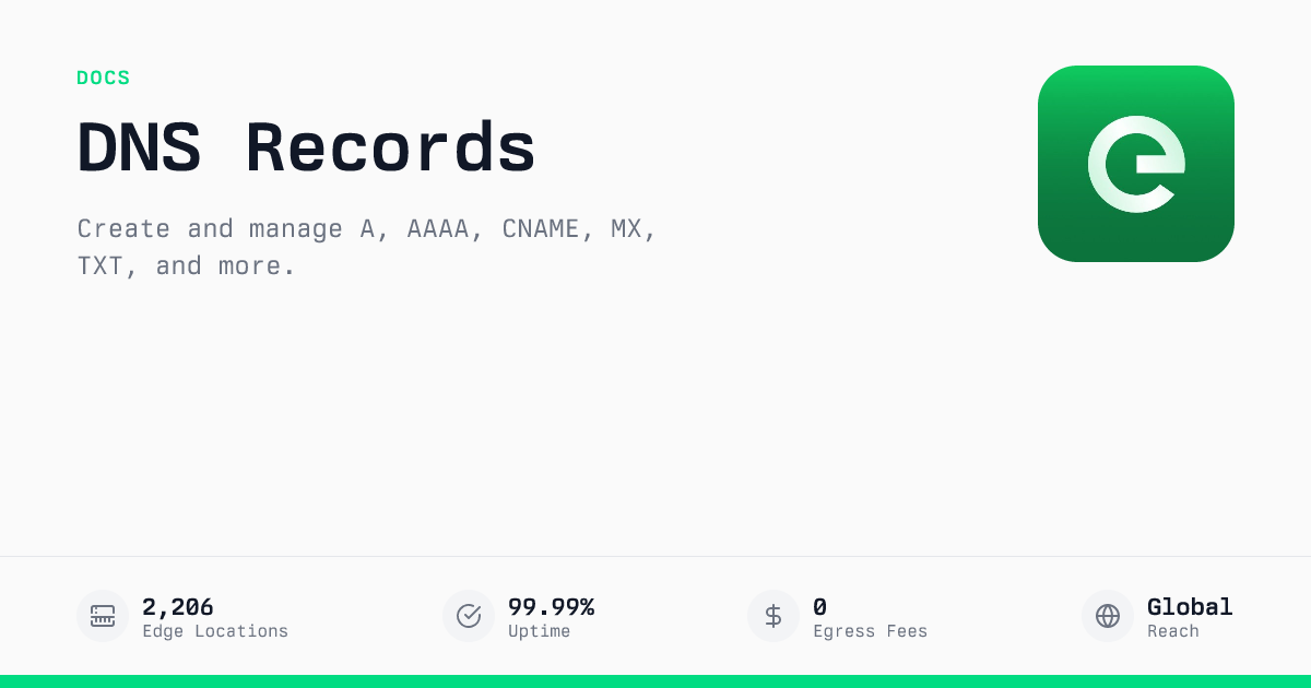 DNS Records | Edge Documentation
