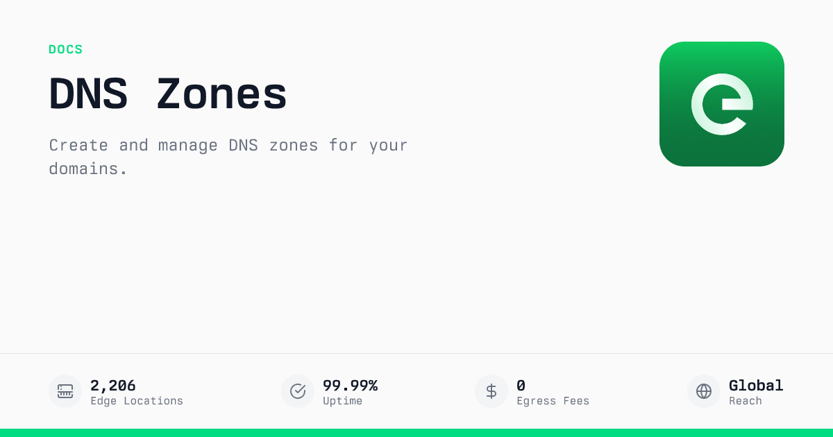 DNS Zone Management | Edge Documentation