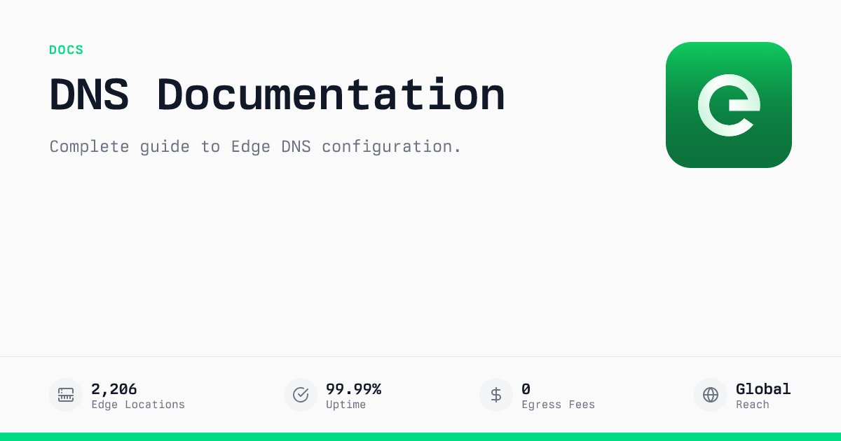 DNS Overview | Edge Documentation