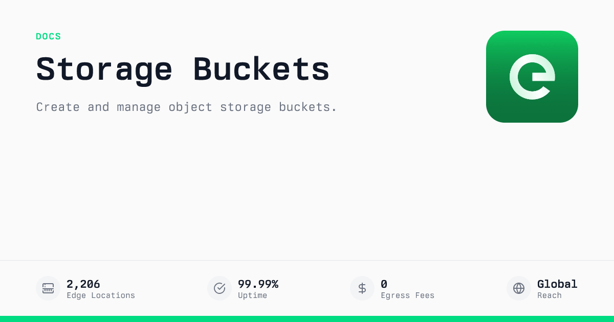 Bucket Management | Edge Documentation