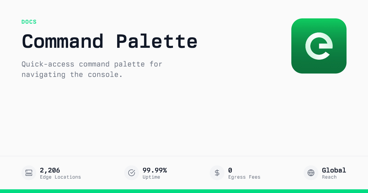 Command Palette | Edge Documentation