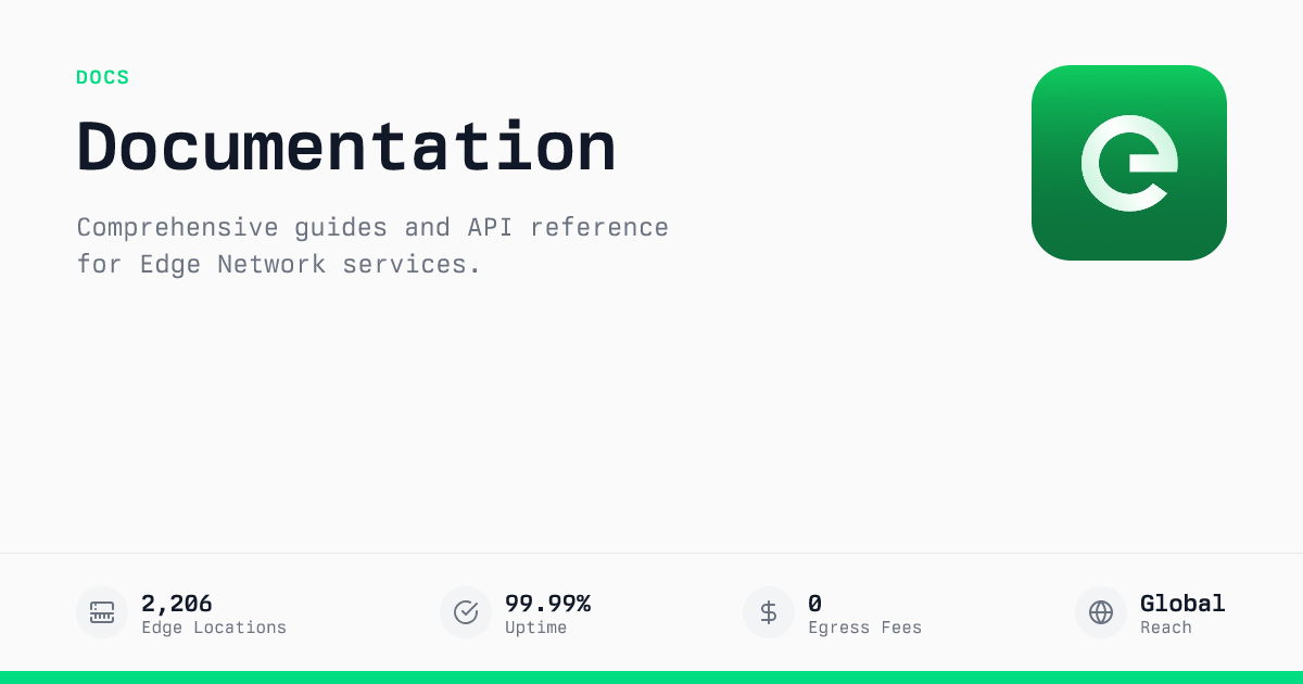 Storage Overview | Edge Documentation