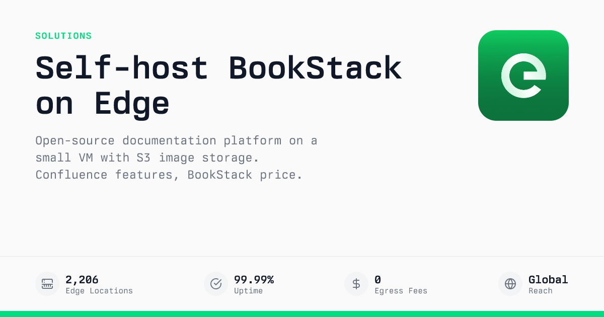Self-host BookStack on Edge | Open-source documentation platform