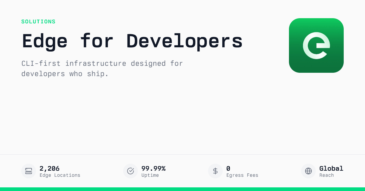 Solutions for Developers | Edge