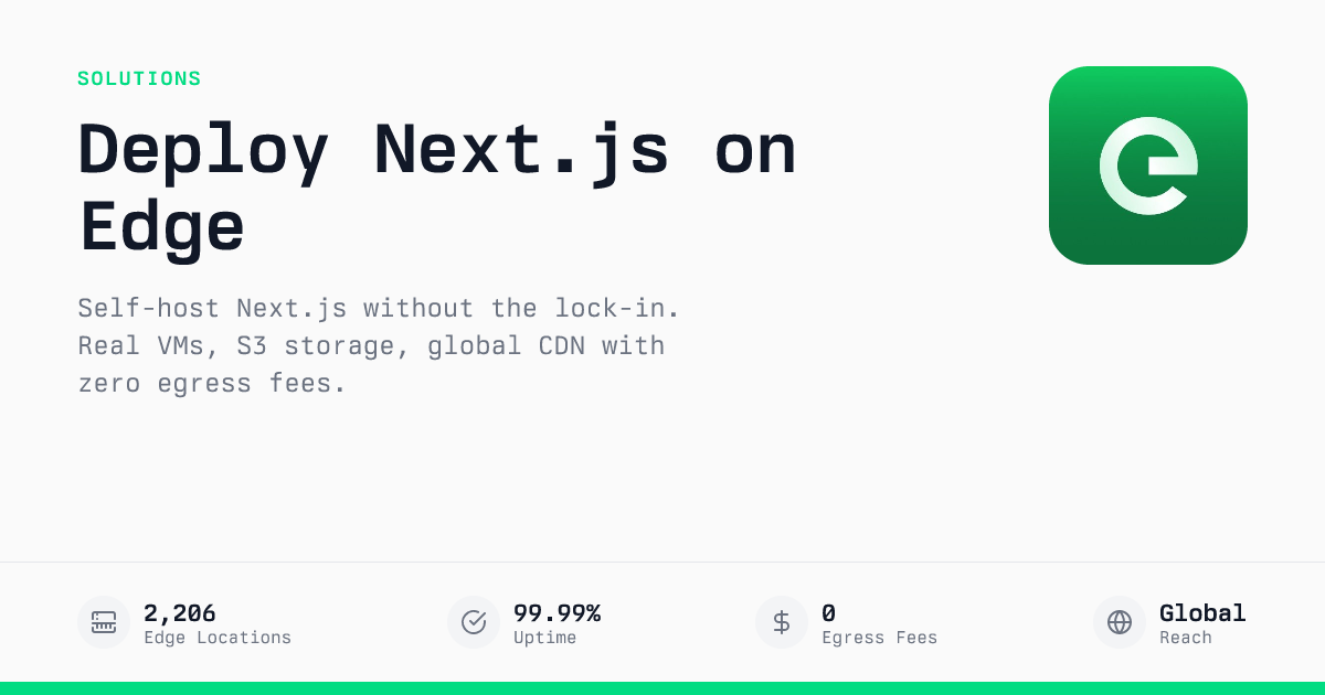 Deploy Next.js on Edge | A self-hosted Next.js platform